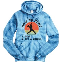 How To Bunt DonT Hit A Dinger Baseball Player Tie Dye Hoodie