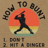 How To Bunt DonT Hit A Dinger Baseball Player Cotton Canvas Backpack