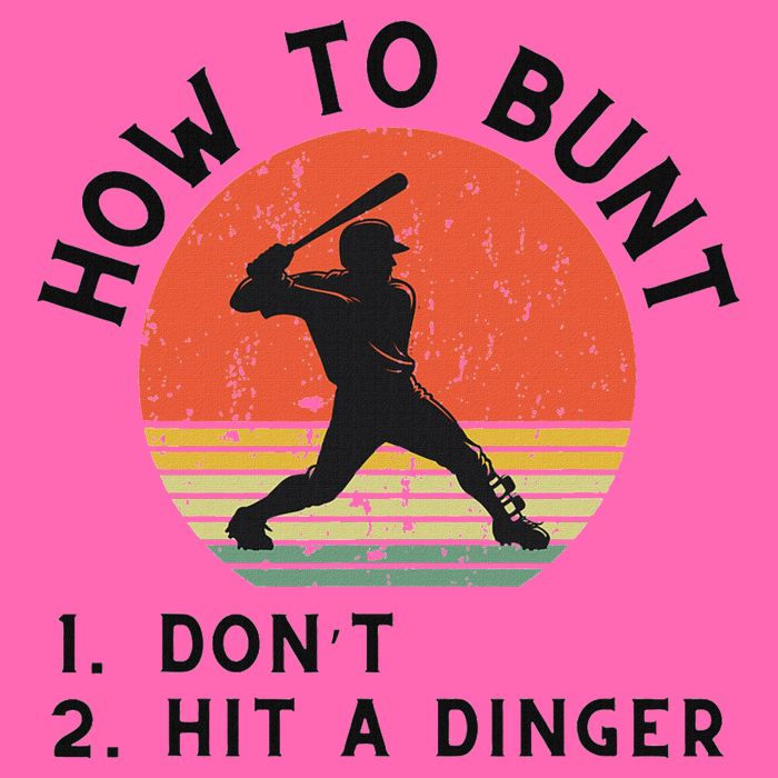 How To Bunt DonT Hit A Dinger Baseball Player Stripe Pom Pom Beanie