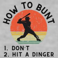 How To Bunt DonT Hit A Dinger Baseball Player Ladies PosiCharge Tri-Blend Wicking Tank