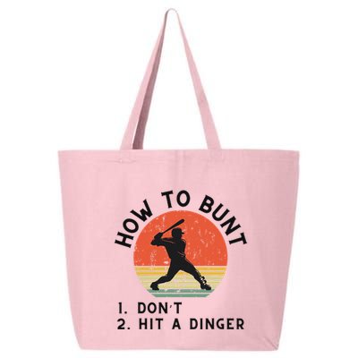How To Bunt DonT Hit A Dinger Baseball Player 25L Jumbo Tote