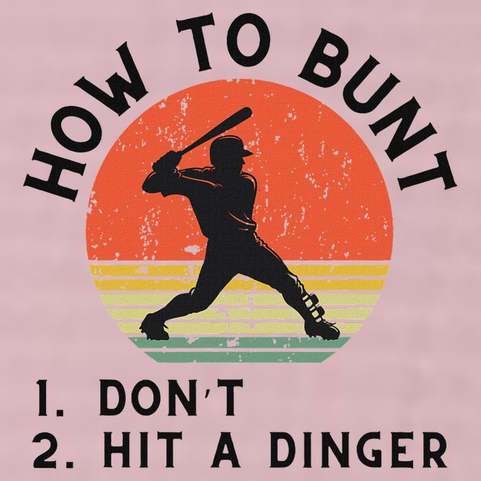 How To Bunt DonT Hit A Dinger Baseball Player 25L Jumbo Tote