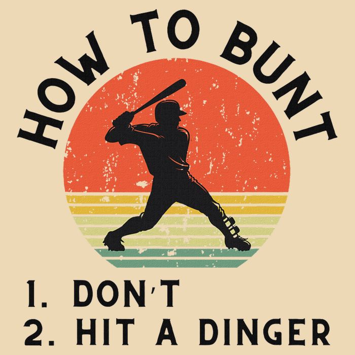 How To Bunt DonT Hit A Dinger Baseball Player Bag