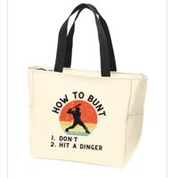 How To Bunt DonT Hit A Dinger Baseball Player Zip Tote Bag