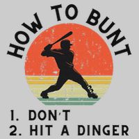 How To Bunt DonT Hit A Dinger Baseball Player Tie-Dye T-Shirt