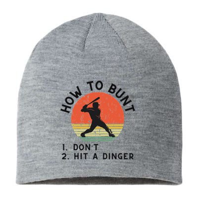 How To Bunt DonT Hit A Dinger Baseball Player Sustainable Beanie