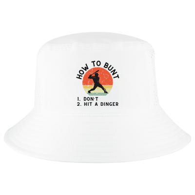 How To Bunt DonT Hit A Dinger Baseball Player Cool Comfort Performance Bucket Hat