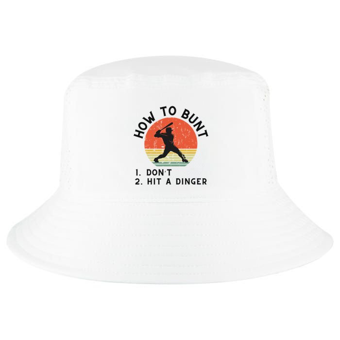 How To Bunt DonT Hit A Dinger Baseball Player Cool Comfort Performance Bucket Hat