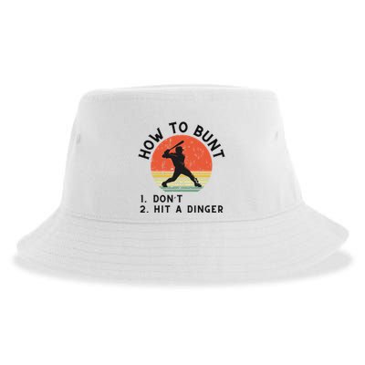 How To Bunt DonT Hit A Dinger Baseball Player Sustainable Bucket Hat