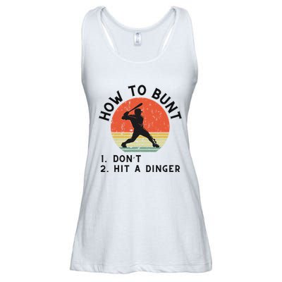 How To Bunt DonT Hit A Dinger Baseball Player Ladies Essential Flowy Tank