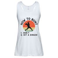 How To Bunt DonT Hit A Dinger Baseball Player Ladies Essential Flowy Tank