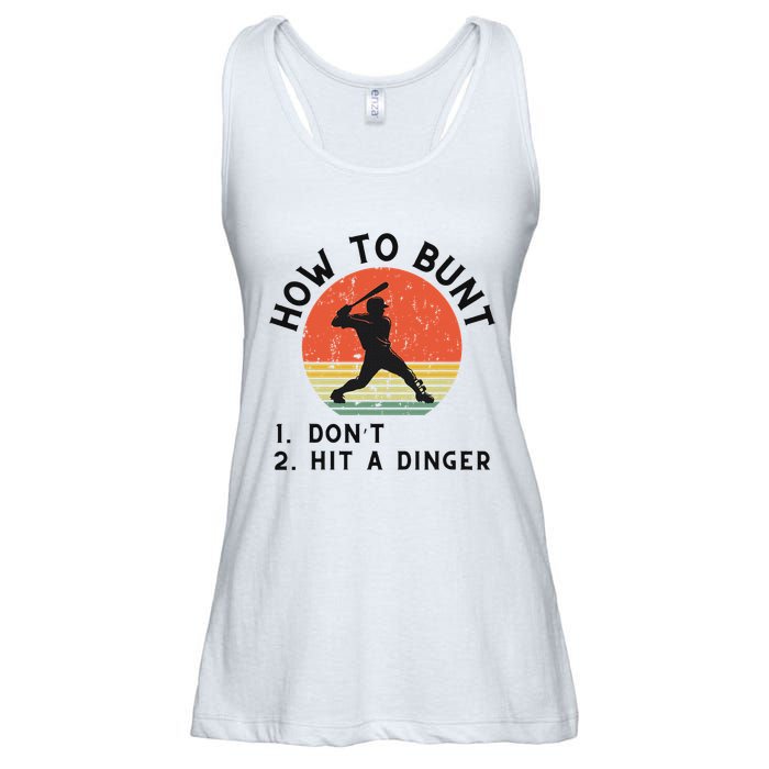 How To Bunt DonT Hit A Dinger Baseball Player Ladies Essential Flowy Tank