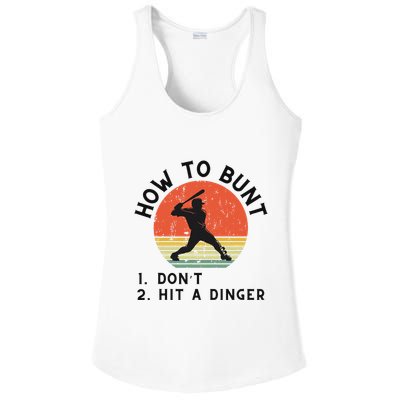 How To Bunt DonT Hit A Dinger Baseball Player Ladies PosiCharge Competitor Racerback Tank