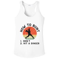 How To Bunt DonT Hit A Dinger Baseball Player Ladies PosiCharge Competitor Racerback Tank