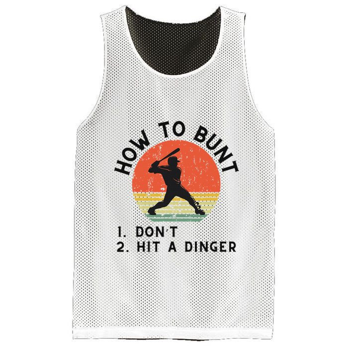 How To Bunt DonT Hit A Dinger Baseball Player Mesh Reversible Basketball Jersey Tank