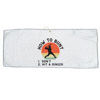 How To Bunt DonT Hit A Dinger Baseball Player Large Microfiber Waffle Golf Towel