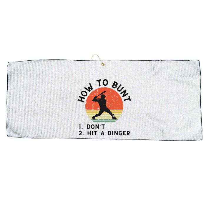How To Bunt DonT Hit A Dinger Baseball Player Large Microfiber Waffle Golf Towel