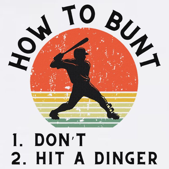 How To Bunt DonT Hit A Dinger Baseball Player Premium T-Shirt