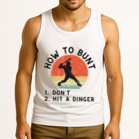 How To Bunt DonT Hit A Dinger Baseball Player Tank Top