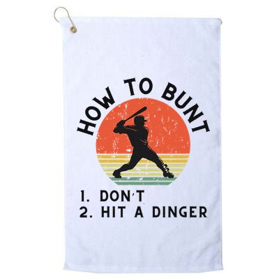 How To Bunt DonT Hit A Dinger Baseball Player Golf Towel