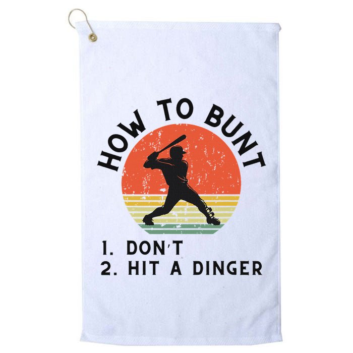 How To Bunt DonT Hit A Dinger Baseball Player Golf Towel