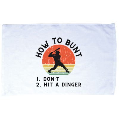 How To Bunt DonT Hit A Dinger Baseball Player Microfiber Hand Towel