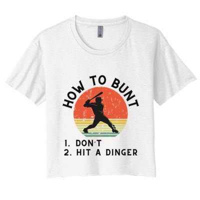 How To Bunt DonT Hit A Dinger Baseball Player Crop Top