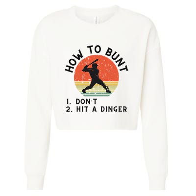 How To Bunt DonT Hit A Dinger Baseball Player Cropped Pullover Crew