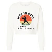 How To Bunt DonT Hit A Dinger Baseball Player Cropped Pullover Crew