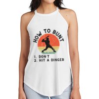How To Bunt DonT Hit A Dinger Baseball Player Women's Perfect Tri Rocker Tank