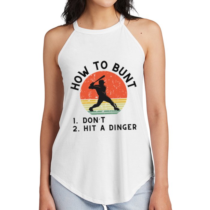 How To Bunt DonT Hit A Dinger Baseball Player Women's Perfect Tri Rocker Tank