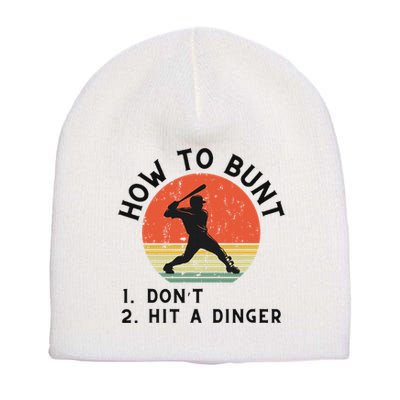 How To Bunt DonT Hit A Dinger Baseball Player Short Acrylic Beanie