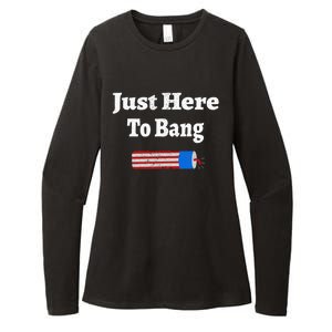 Here To Bang 4th Of July Independence Day Fireworks Womens CVC Long Sleeve Shirt