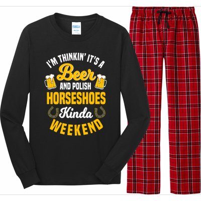 Horseshoe Trimming Beer Lover Ferrier Cow Cow Gift Long Sleeve Pajama Set