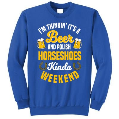 Horseshoe Trimming Beer Lover Ferrier Cow Cow Gift Sweatshirt