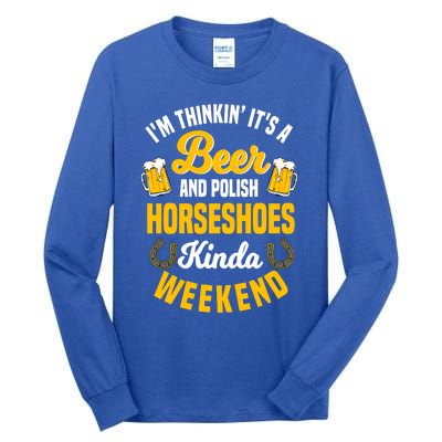 Horseshoe Trimming Beer Lover Ferrier Cow Cow Gift Tall Long Sleeve T-Shirt