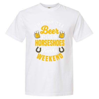 Horseshoe Trimming Beer Lover Ferrier Cow Cow Gift Garment-Dyed Heavyweight T-Shirt