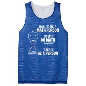 How To Be A Math Person Gift I Funny Match Teacher Gift Mesh Reversible Basketball Jersey Tank