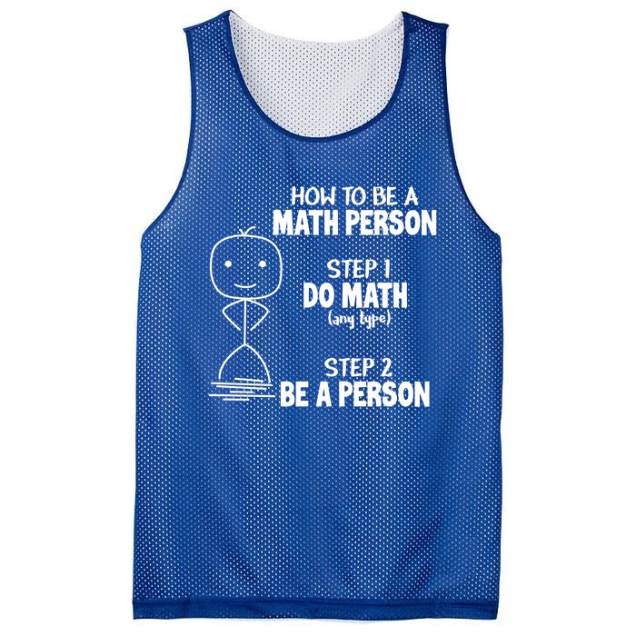 How To Be A Math Person Gift I Funny Match Teacher Gift Mesh Reversible Basketball Jersey Tank