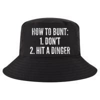 How To Bunt Hit A Dinger Funny Baseball Player Home Run Fun Cute Gift Cool Comfort Performance Bucket Hat