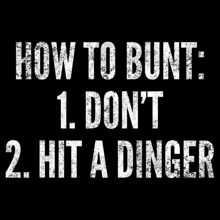 How To Bunt Hit A Dinger Funny Baseball Player Home Run Fun Cute Gift Backpack