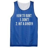 How To Bunt Hit A Dinger Funny Baseball Player Home Run Fun Cute Gift Mesh Reversible Basketball Jersey Tank