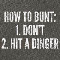 How To Bunt Hit A Dinger Funny Baseball Player Home Run Fun Cute Gift Cotton Canvas Backpack