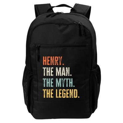 Henry The Best Man Myth Legend Funny Best Name Henry Daily Commute Backpack