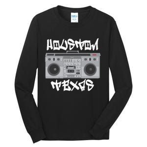 Houston Texas Boom Box Tall Long Sleeve T-Shirt