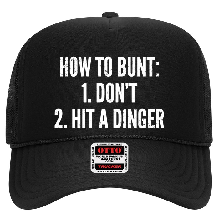 How To Bunt Funny Baseball Home Run Trucker Hat
