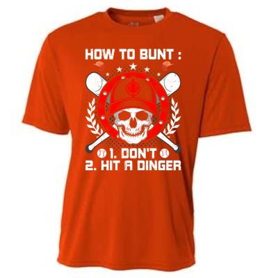 How To Bunt Don't Hit A Dinger Baseball Lover Cute Gift Cooling Performance Crew T-Shirt