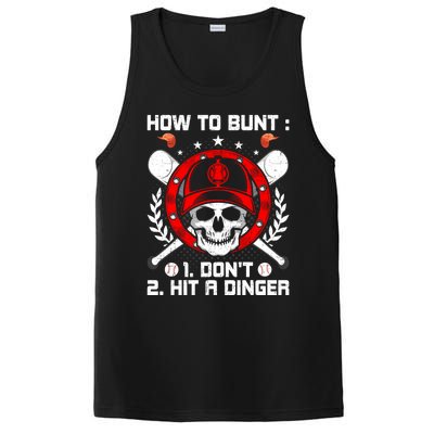 How To Bunt Don't Hit A Dinger Baseball Lover Cute Gift PosiCharge Competitor Tank