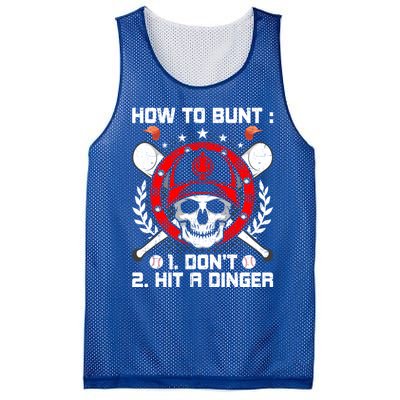 How To Bunt Don't Hit A Dinger Baseball Lover Cute Gift Mesh Reversible Basketball Jersey Tank