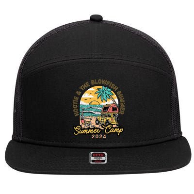 Hootie & The Blowfish Summer Camp 2024 Camping With Trucks 7 Panel Mesh Trucker Snapback Hat